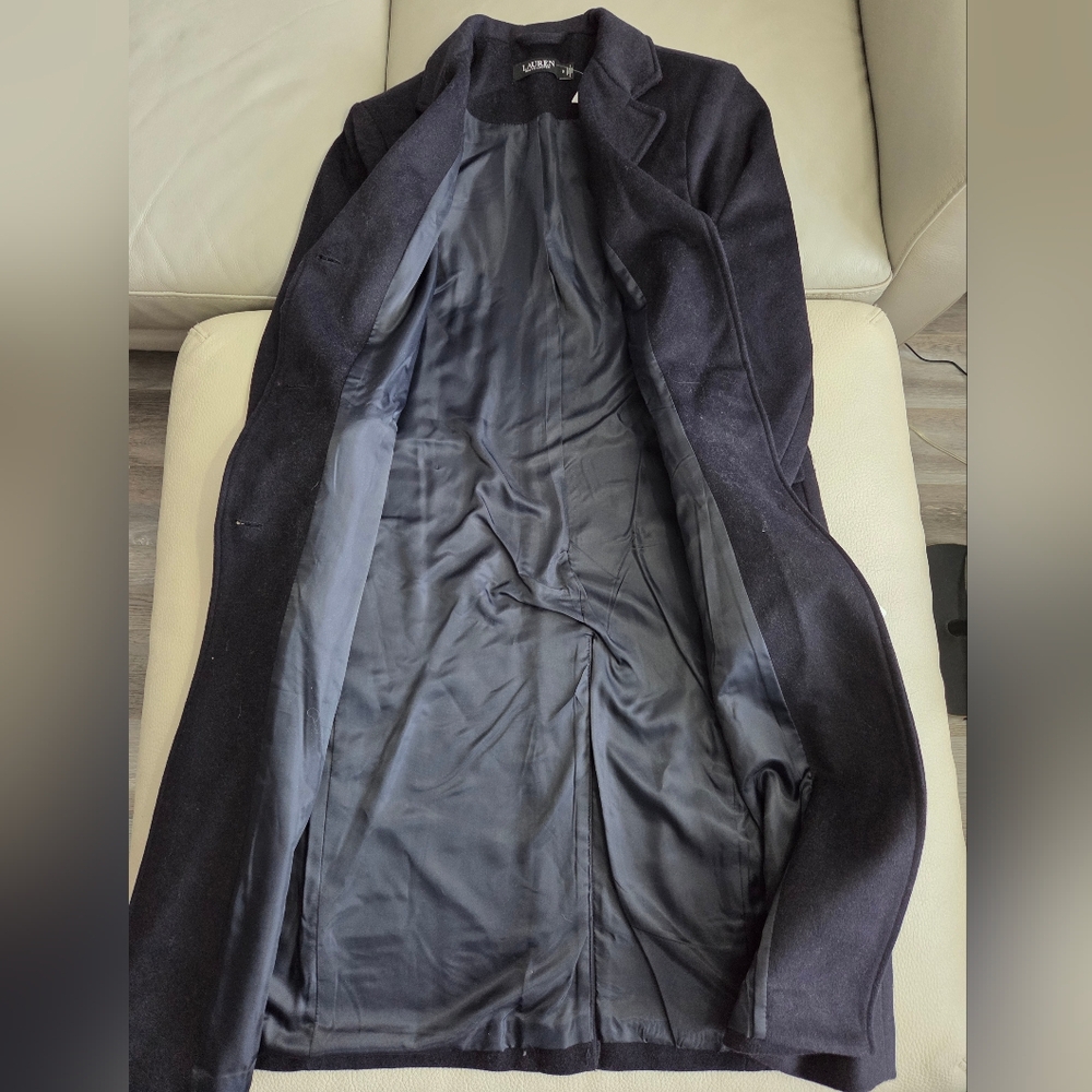 NWT - Lauren Ralph Lauren Women's Wool Blended Logo Patch Coat - US 8/M - Picture 11 of 16